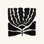 Black Flower Illustration Poster