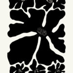 Black Flower Silhouette Poster