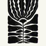 Black And White Abstract Flower Poster