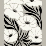 Black And White Floral Print Poster