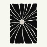 Black And White Sunburst Poster