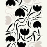 Black And White Rose Floral Print Poster