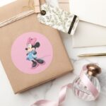 Blue Minnie Hands On Hips Classic Round Sticker