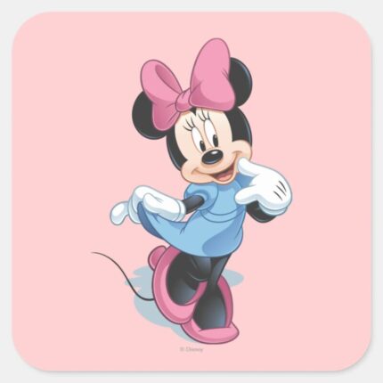Blue Minnie Sweet Square Sticker