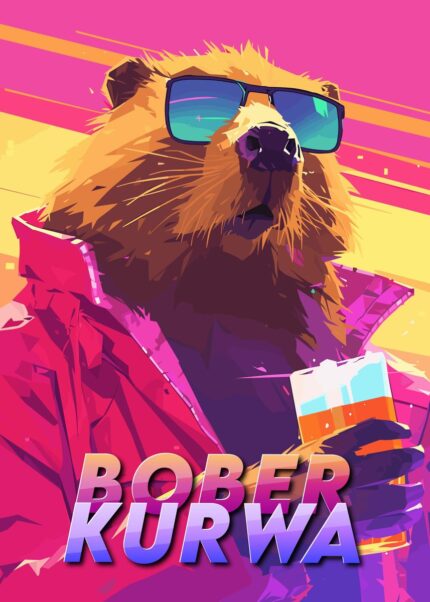 Bober Kurwa 80s Retro Poster