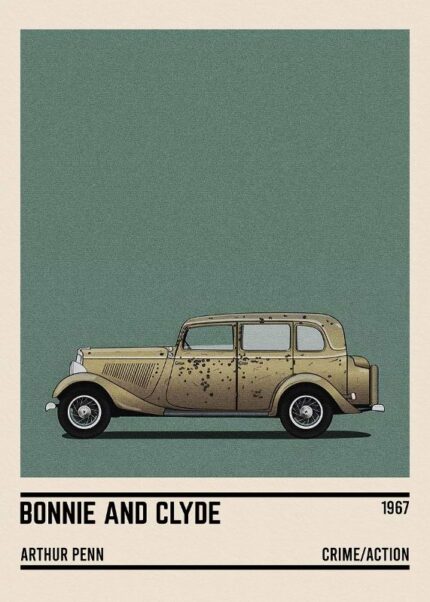 Bonnie And Clyde Car Movie Poster