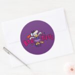 Boo Tiful Daisy Duck Halloween Dress Classic Round Sticker