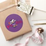 Boo Tiful Daisy Duck Halloween Dress Classic Round Sticker