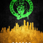 Boston City Skyline Poster