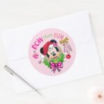 Bow Much Fun Classic Round Sticker