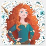 Brave Princess Square Sticker