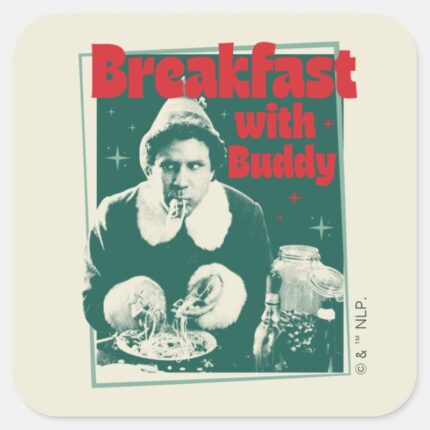 Breakfast With Buddy Square Sticker