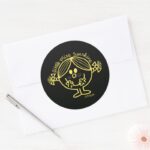 Bright Yellow Little Miss Sunshine Classic Round Sticker