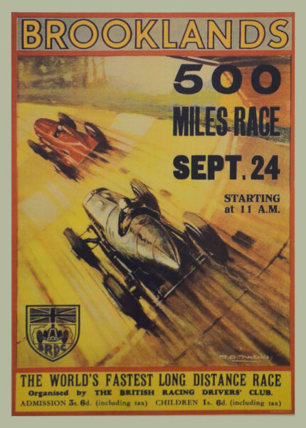 Brooklands 500 Miles Race Sept Poster