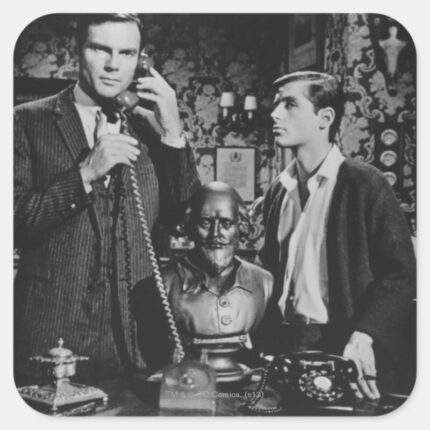 Bruce Wayne And Dick Grayson Square Sticker