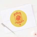 Brutalist GRYFFINDOR™ Crest Classic Round Sticker