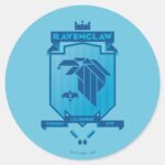 Brutalist RAVENCLAW™ Crest Classic Round Sticker