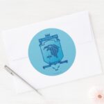 Brutalist RAVENCLAW™ Crest Classic Round Sticker