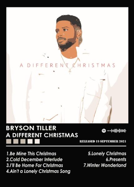 Bryson Tiller A Different Christmas Music Poster