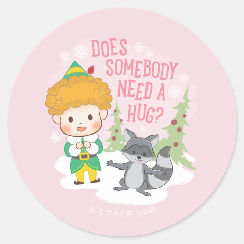 Buddy The Elf Does Somebody Need A Hug Classic Round Sticker