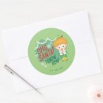 Buddy The Elf OMG Santa I Know Him Classic Round Sticker