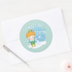 Buddy The Elf Snowball Fight Classic Round Sticker