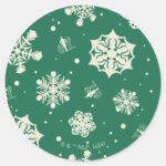 Buddy The Elf Snowflake Pattern Classic Round Sticker