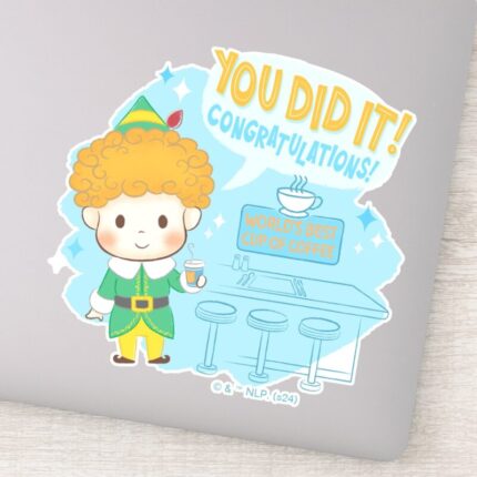 Buddy The Elf You Did It Congratulations Sticker