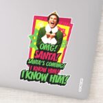 Buddy The Elf OMG Santa Sticker