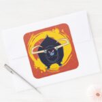 Bull Smiling Square Sticker