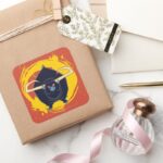 Bull Smiling Square Sticker