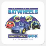 Calling All Batwheels™ Ready To Roll Square Sticker