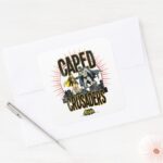 Caped Crusaders Graphic Square Sticker
