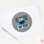 Captain Cookie Monster Classic Round Sticker