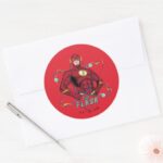 Cartoon Flash Atomic Graphic Classic Round Sticker