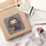Cartoon Hagrid And Fang Character Art Square Sticker