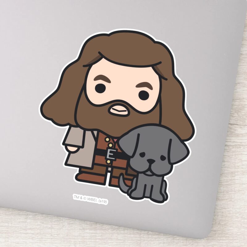 Cartoon Hagrid And Fang Character Art Sticker Cartoon Hagrid And Fang Character Art Sticker