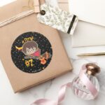 Cartoon Harry Potter Quidditch Seeker Classic Round Sticker