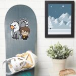 Cartoon Harry Potter And Buckbeak Sticker