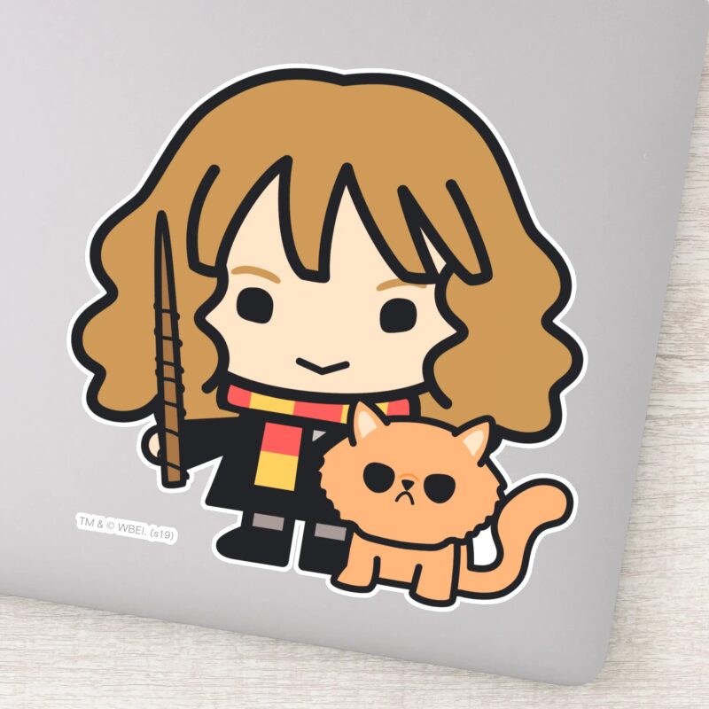 Cartoon Hermione And Crookshanks Sticker Cartoon Hermione And Crookshanks Sticker