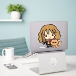 Cartoon Hermione And Crookshanks Sticker