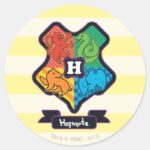 Cartoon Hogwarts Crest Classic Round Sticker