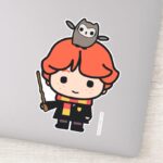 Cartoon Ron Weasley And Pigwidgeon Sticker