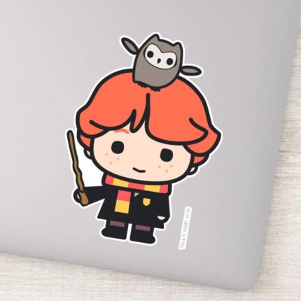 Cartoon Ron Weasley And Pigwidgeon Sticker
