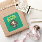 Cartoon Sirius Black Wanted Poster Graphic Square Sticker