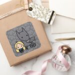 Cartoon Thestral And Luna Character Art Square Sticker