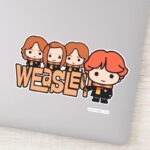 Cartoon Weasley Siblilings Graphic Sticker