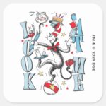 Cat In The Hat Look At Me Square Sticker
