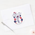 Cat In The Hat Reading Books Classic Round Sticker