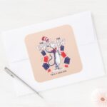 Cat In The Hat Reading Books Square Sticker
